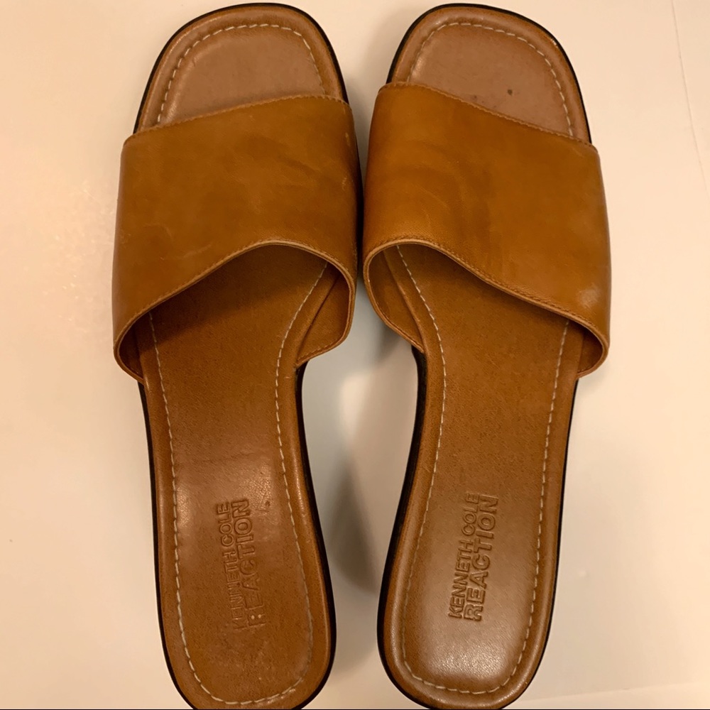 WOMENS KENNETH COLE BROWN PLATFORM SANDALS…